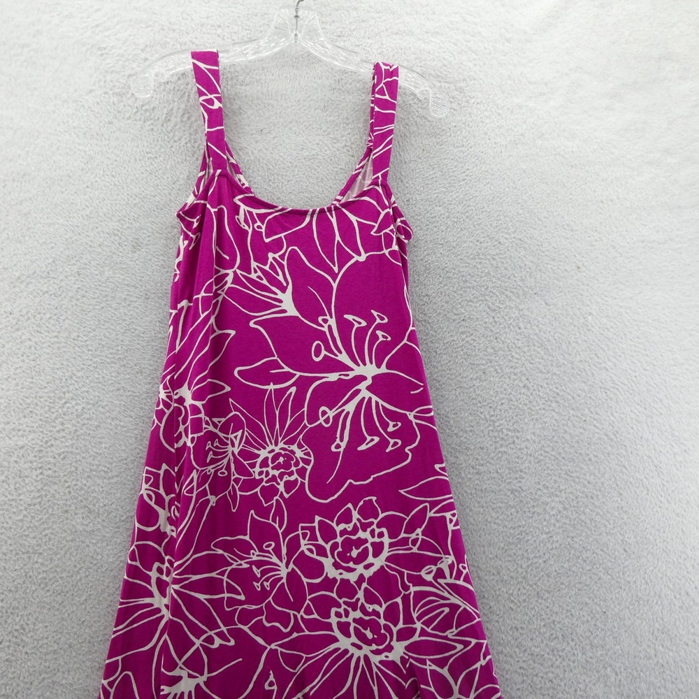 Per Una Dress Women Size 12 Long Vintage Pink Floral Sleeveless Viscose Midi - Picture 10 of 10